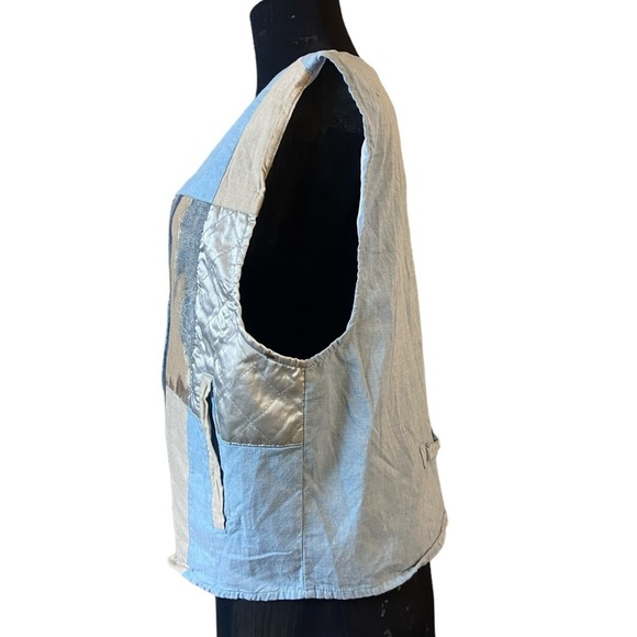 Vintage Active Stuff Cotton Semi Denim Patchwork Vest - Picture 8 of 16